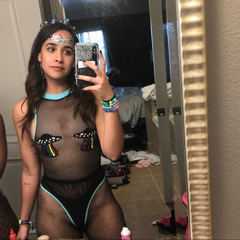 Dolls Kill Club Exx UFO Bodysuit